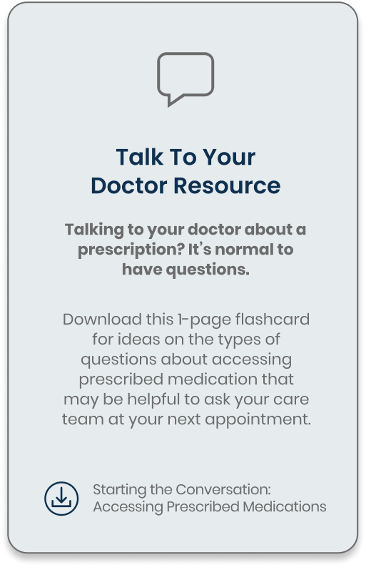 Talk to Your Doctor About Accessing Your Medication