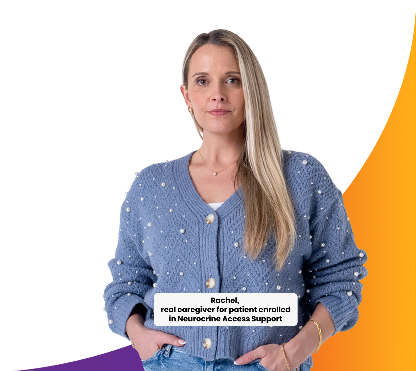 Rachel, real caregiver for patient enrolled in Neurocrine Access Support