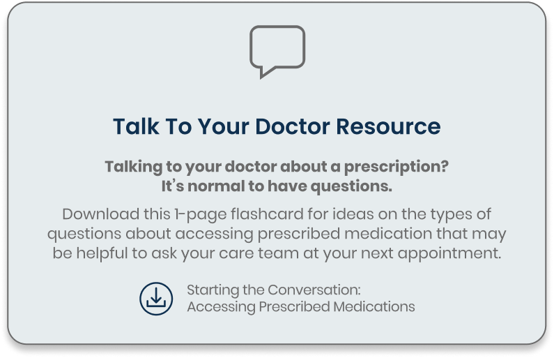 Talk to Your Doctor About Accessing Your Medication