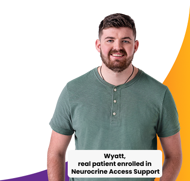 Wyatt, real patient enrolled in Neurocrine Access Support